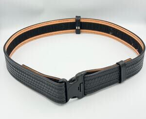 DUTYMAN #5071 Basketweave Leather Duty Belt Cop-Lock Size 2XL 48/50 NWOT
